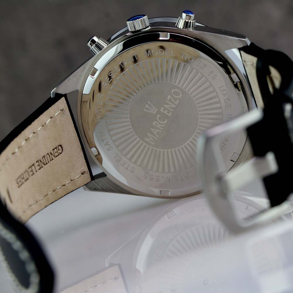 Marc Enzo Men's quartz white dial watch MAR-0027