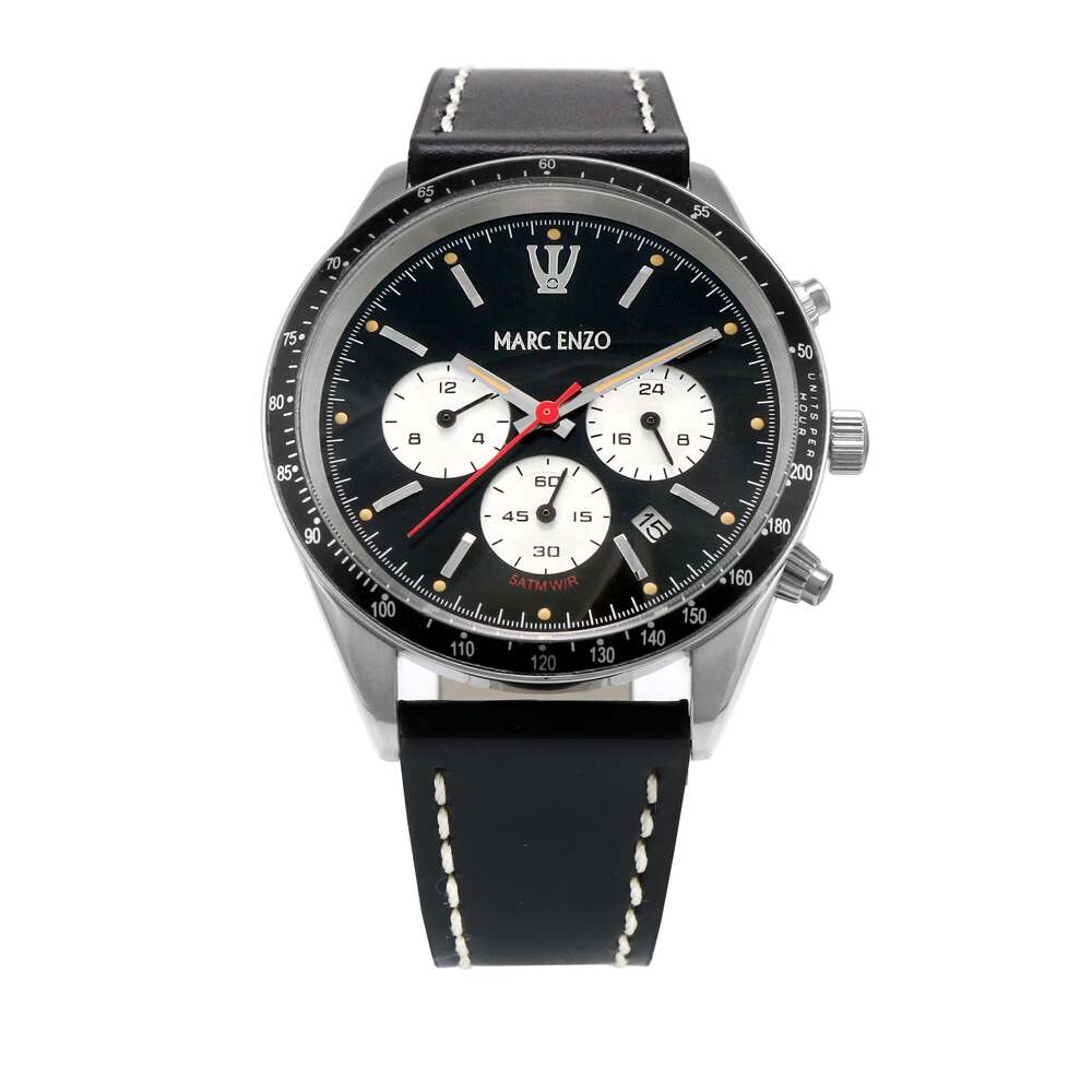 Marc Enzo Men's quartz black dial watch MAR-0026