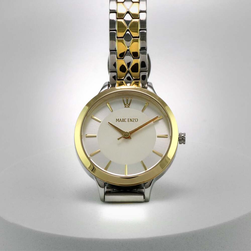 Marc Enzo Women's Watch, Quartz Movement, White Dial - MAR-0013