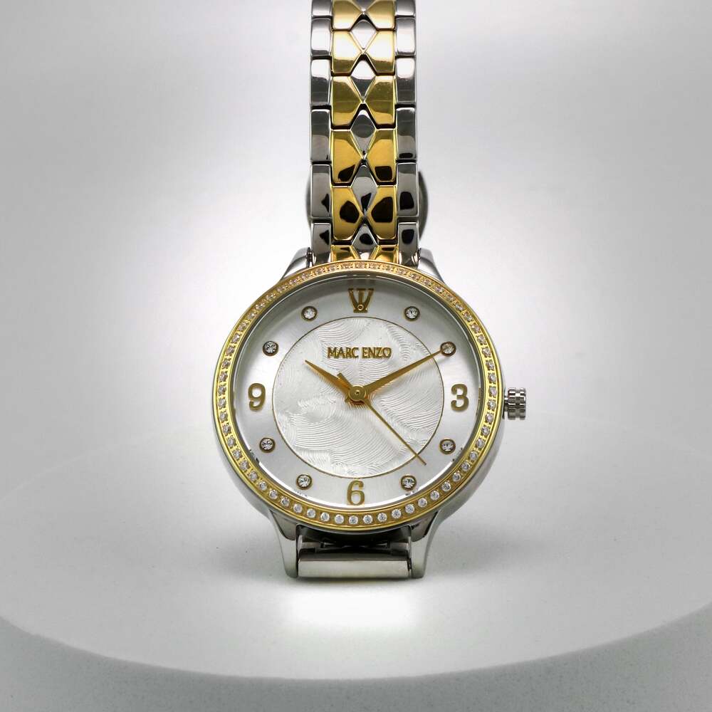 Marc Enzo Women's Quartz Watch with Pearly White Dial - MAR-0009