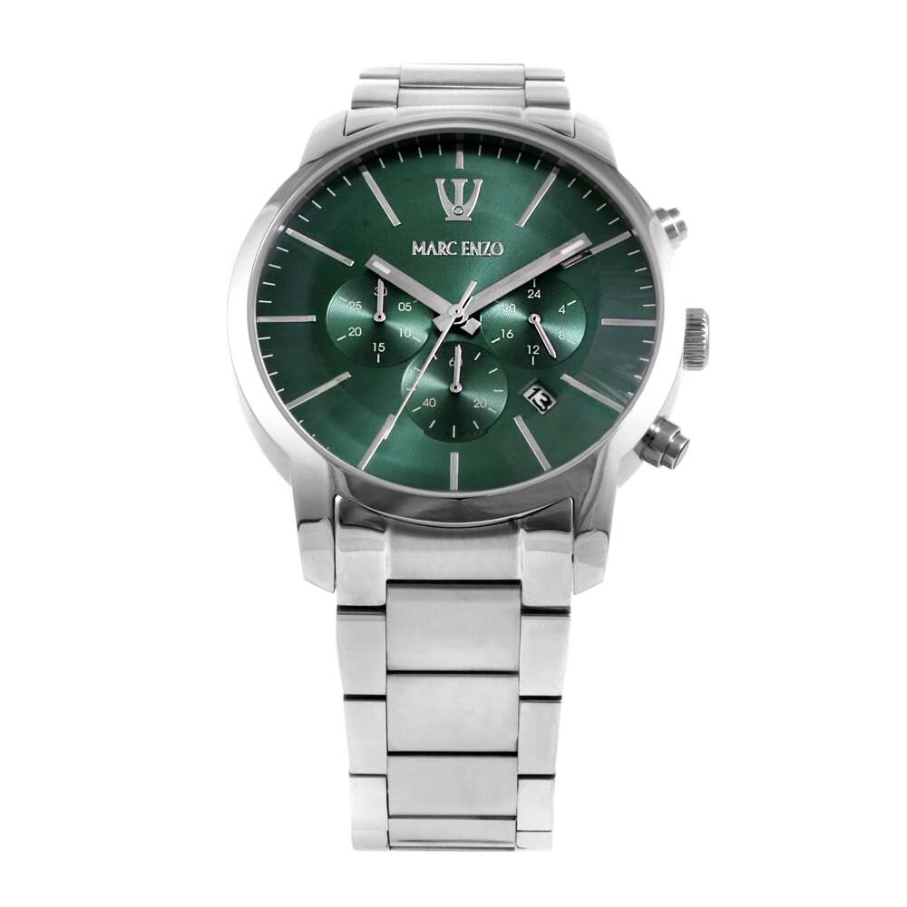 Marc Enzo men's watch with quartz movement and green dial - MAR-0035