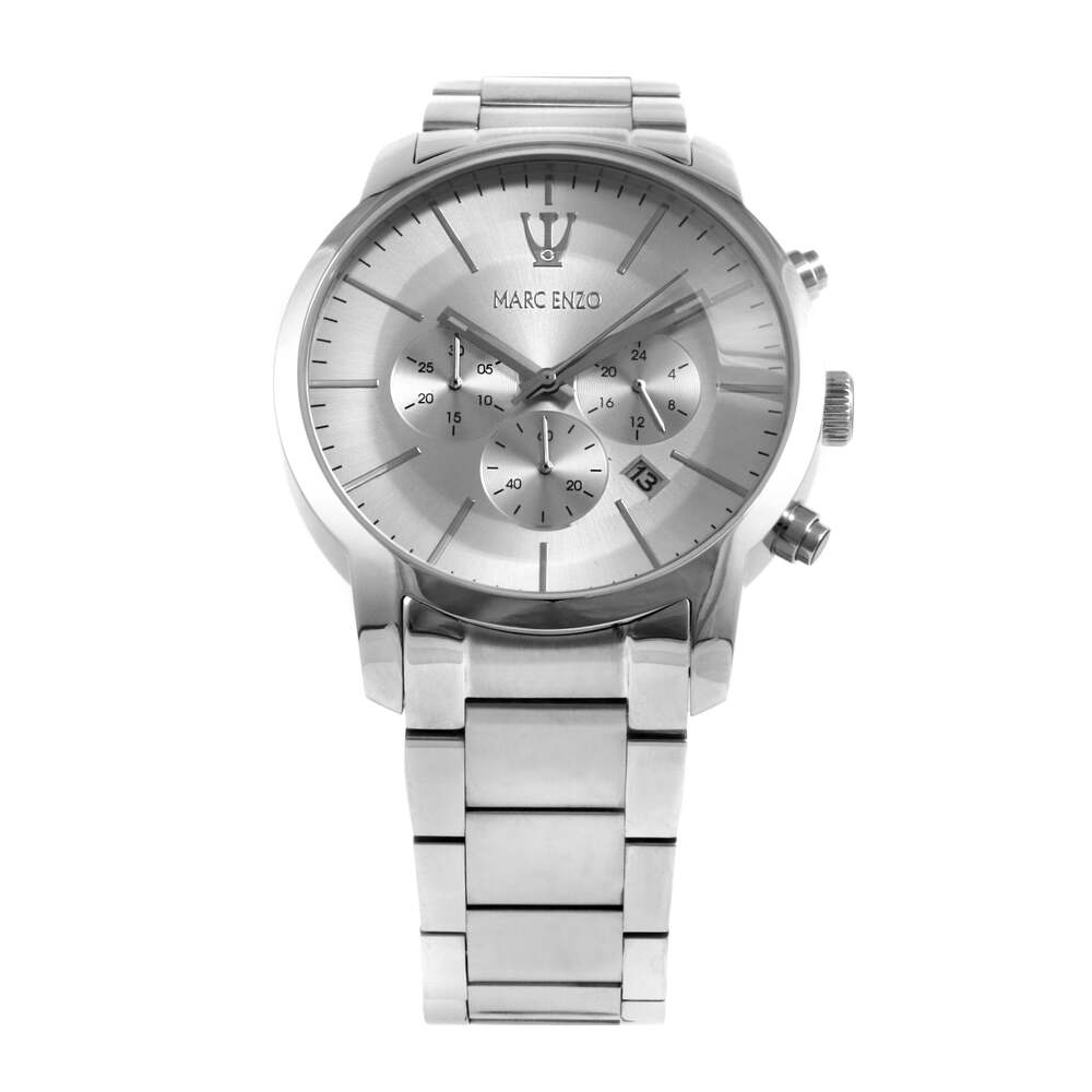 Marc Enzo men's watch with quartz movement and white dial - MAR-0036