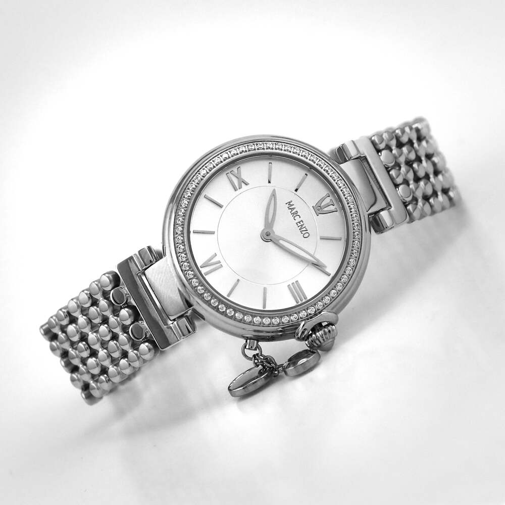 Marc Enzo Women's Watch, Quartz Movement, White Dial - MAR-0001