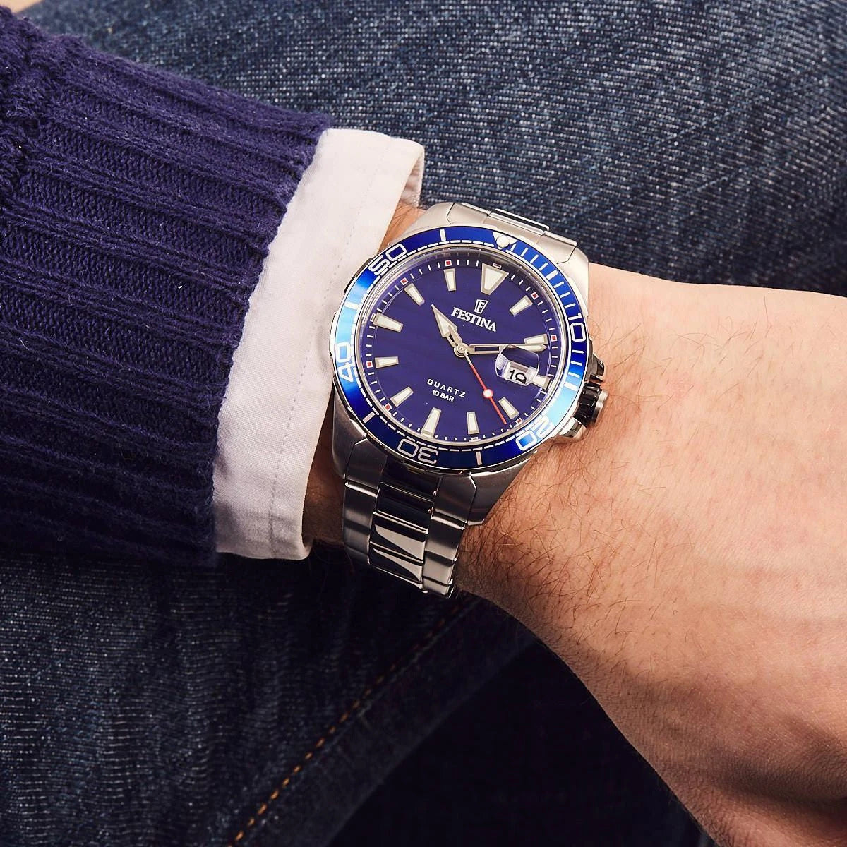 Festina Men's Quartz Blue Dial Watch - F20360/1