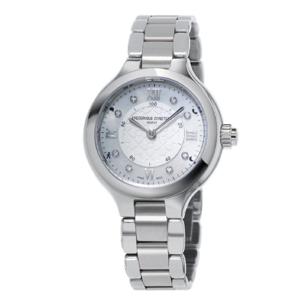Frederique Constant Women's Quartz Silver Dial Watch - FC-0027(8/D 0.04CT)