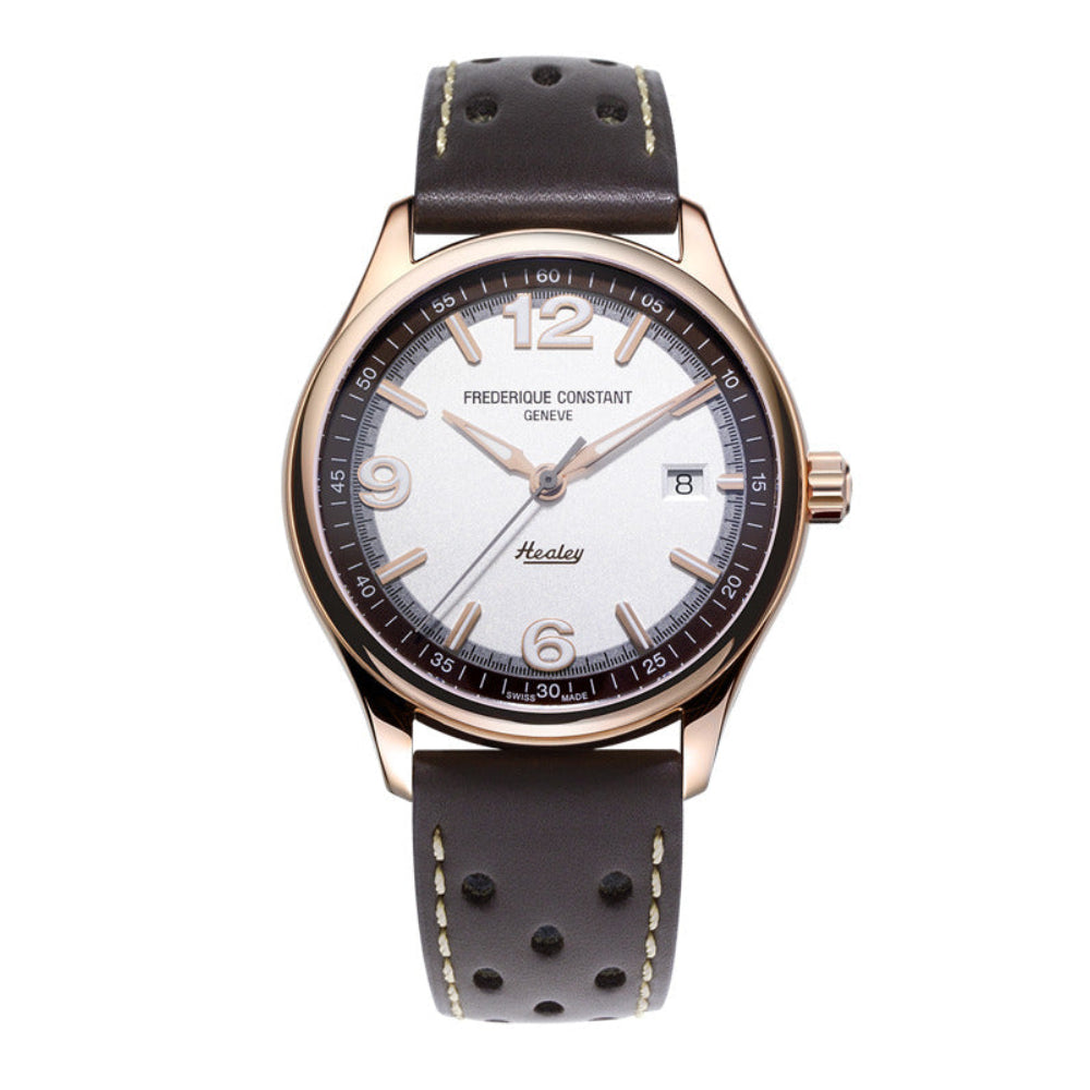 Frederique Constant Men's Automatic Movement Silver Dial Watch - FC-0155 +HEALEY
