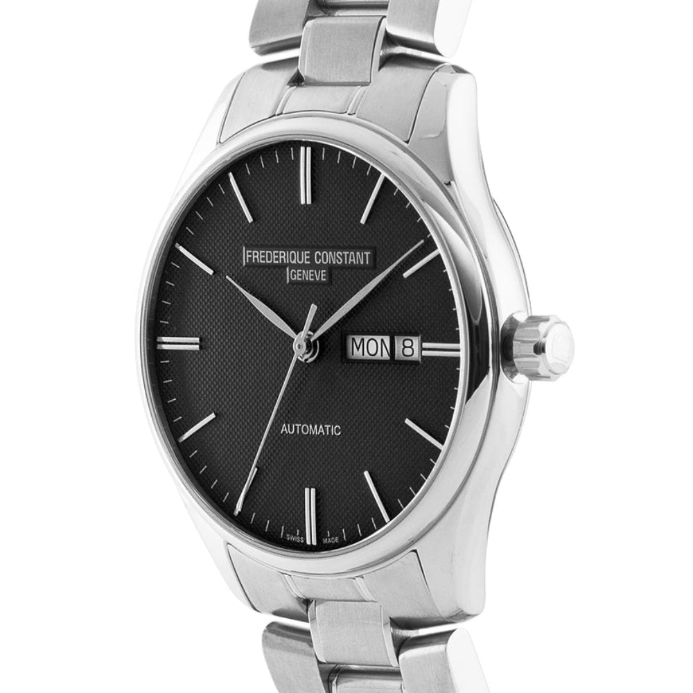 Frederique Constant Men's Quartz Black Dial Watch - FC-0177+L