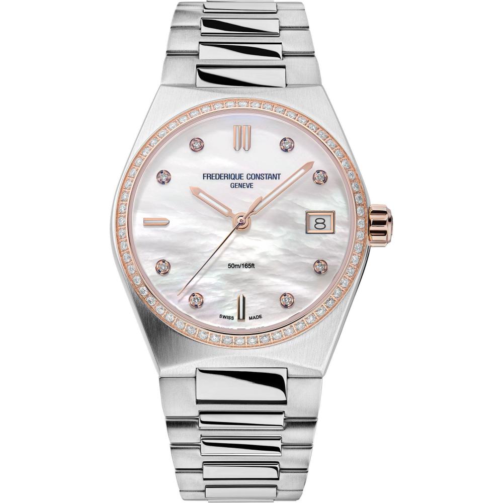 Frederique Constant Classics Art Deco Oval White Dial Women's Watch - FC-0231 (D/68 0.50CT)
