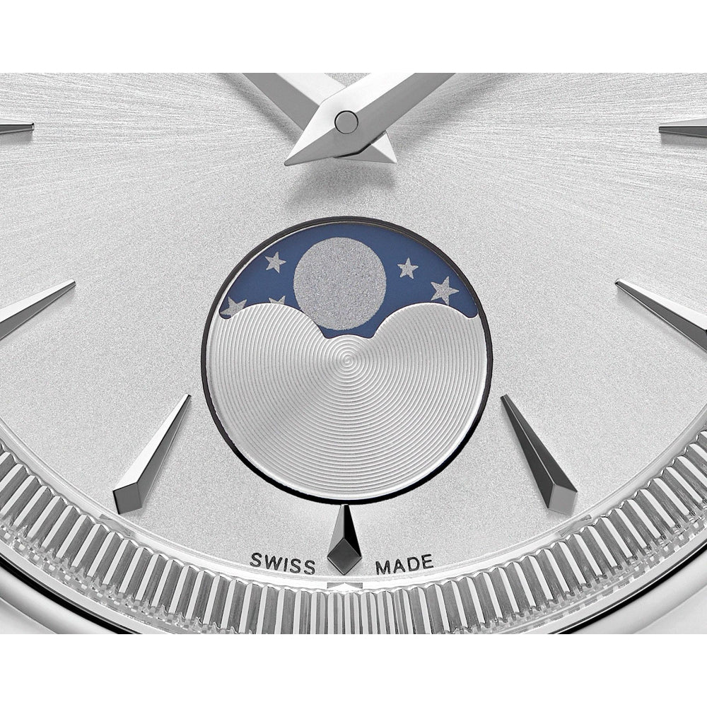 Frederique Constant Classics Moneta Moon Phase Quartz Men's Watch with Silver Dial — FC-0304