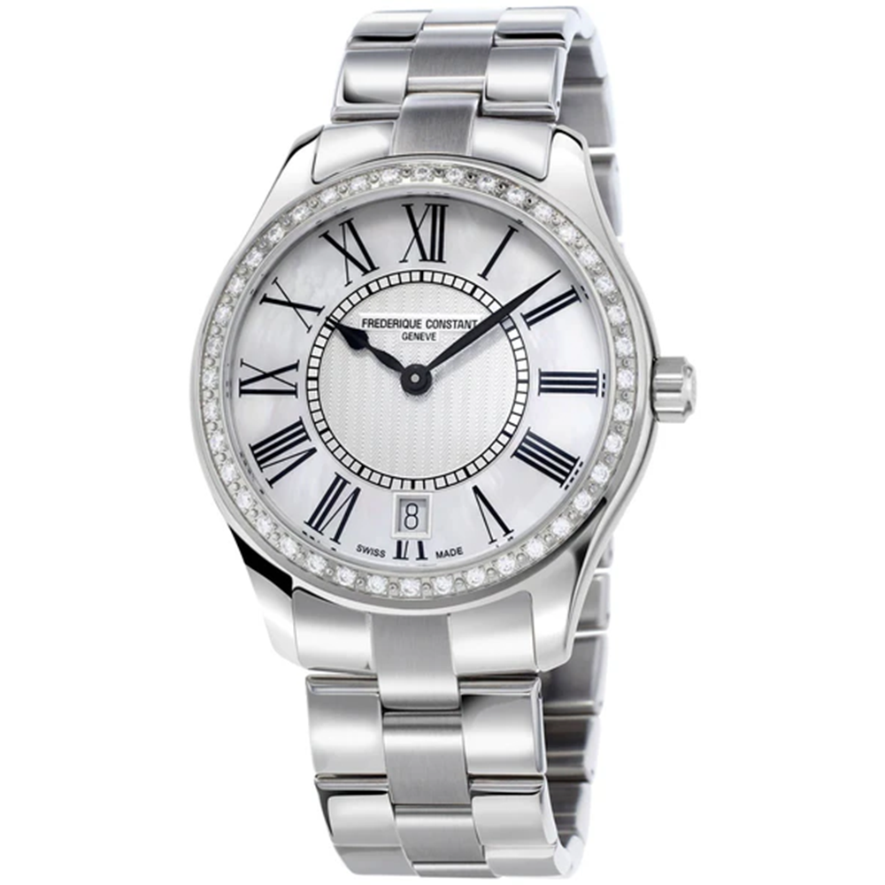 Frederique Constant Ladies Quartz Watch with Mother of Pearl Dial Diamond FC-0167 (40/D 0.47CT)