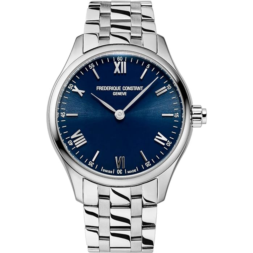 Frederique Constant Men's Smart Watch with Quartz Movement and Blue Dial FC-0162 HSW