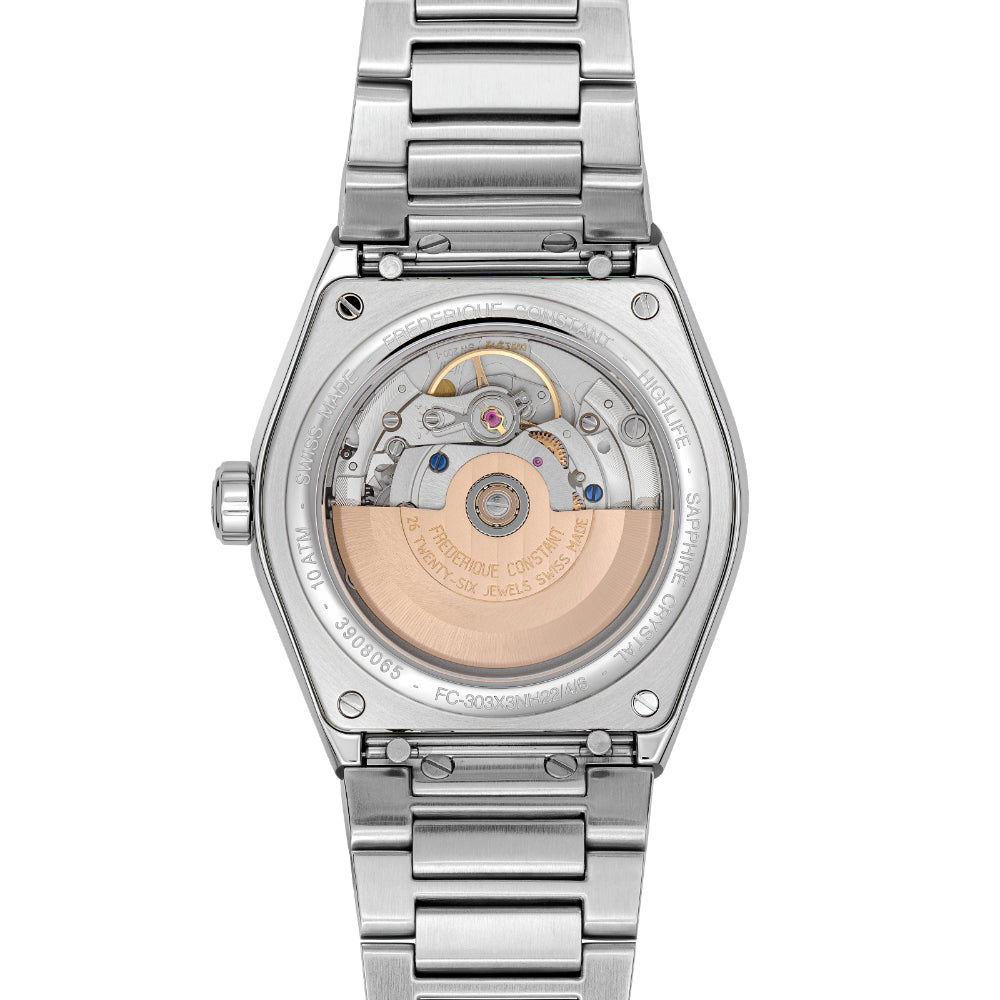 ساعة فريدريك كونستانت هايفلايف أوتوماتيكية COSC للرجال بمينا أزرق فاتح — FC-0295+STRAP