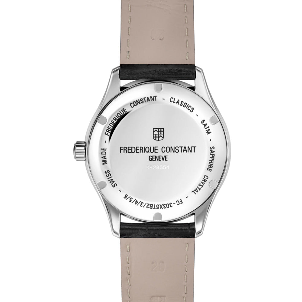 ساعة فريدريك كونستانت الرجالية بحركة أوتوماتيكية ولون مينا فضي - FC-0240