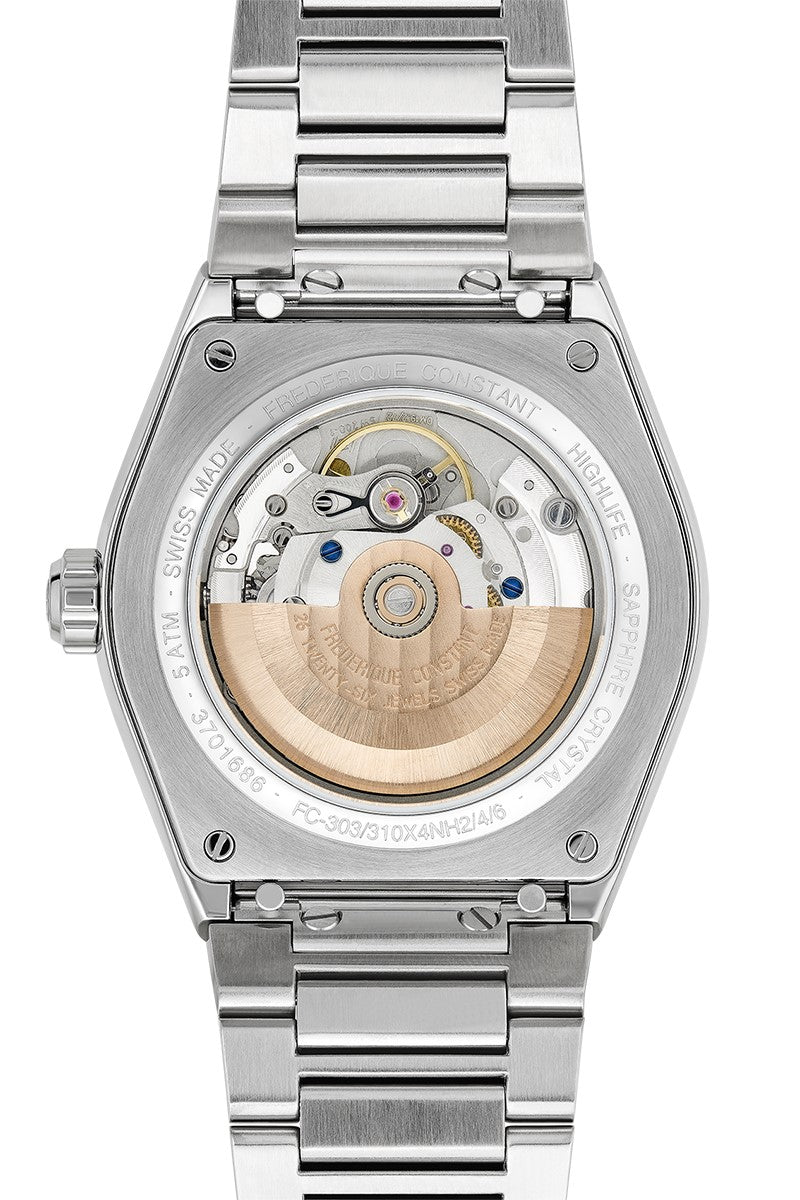 ساعة فريدريك كونستانت هايفلايف أوتوماتيكية COSC للرجال بمينا زرقاء — FC-0296+STRAP