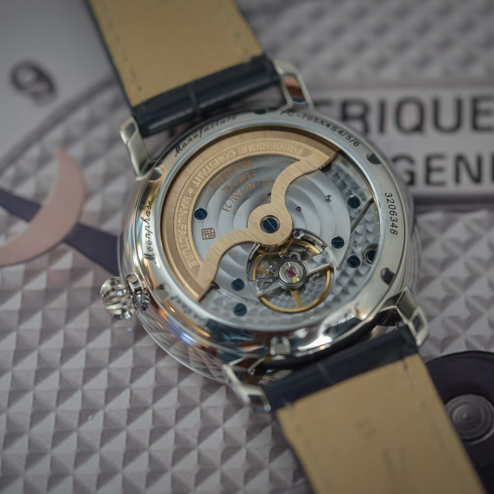 ساعة فريدريك كونستانت الرجالية بحركة أوتوماتيكية ولون مينا أزرق - FC-0183
