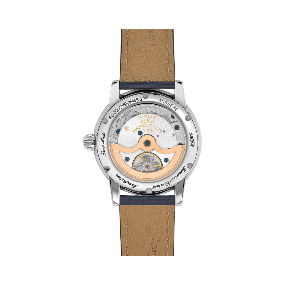  Frederique Constant Manufacture Classic Moonphase Date Automatic  Men's Watch with Silver Dial — FC-0308