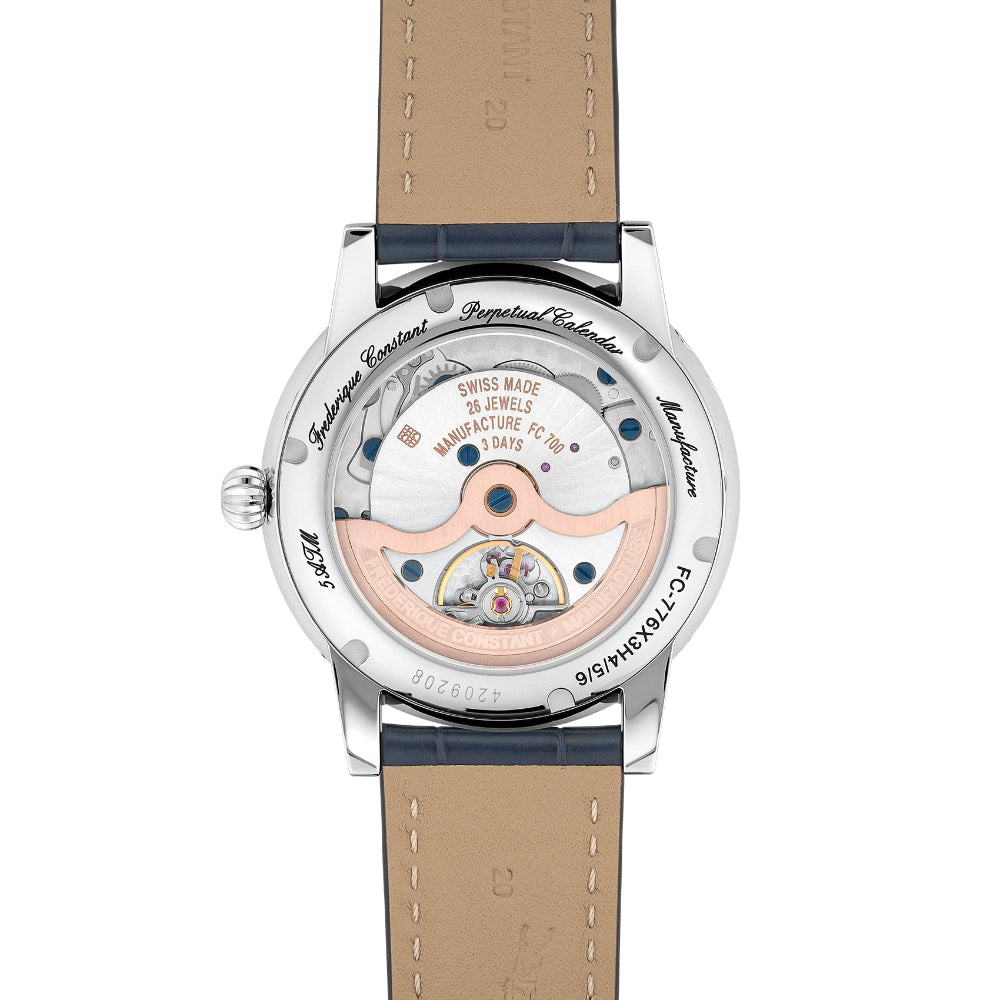 Frederique Constant Manufacture Classic Perpetual Calendar Automatic Men's Watch with Sunray Dial and Circular Pattern Counters — FC-0310