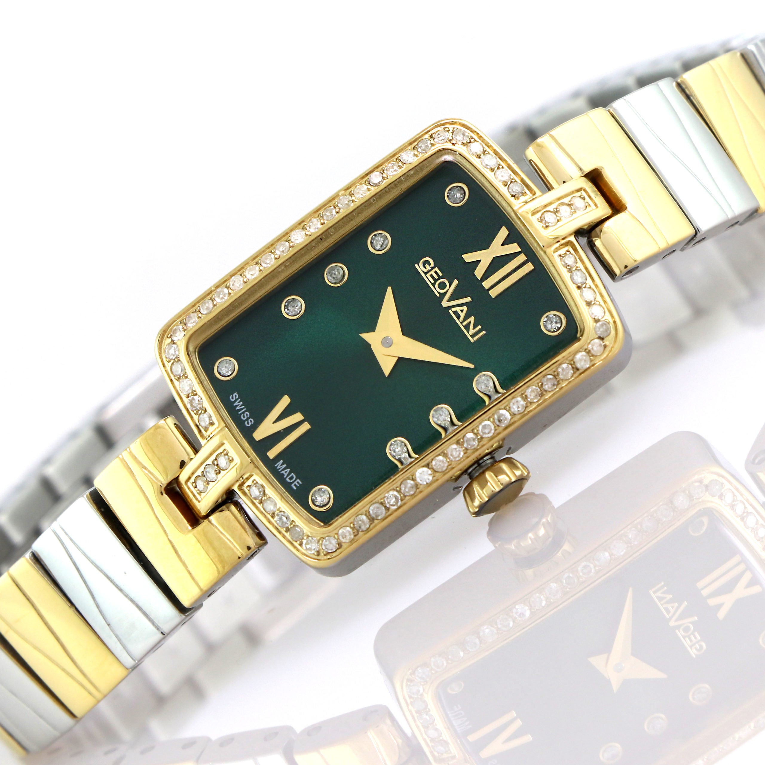 Giovanni Women's Swiss Quartz Watch with Green Dial - GEO-0008