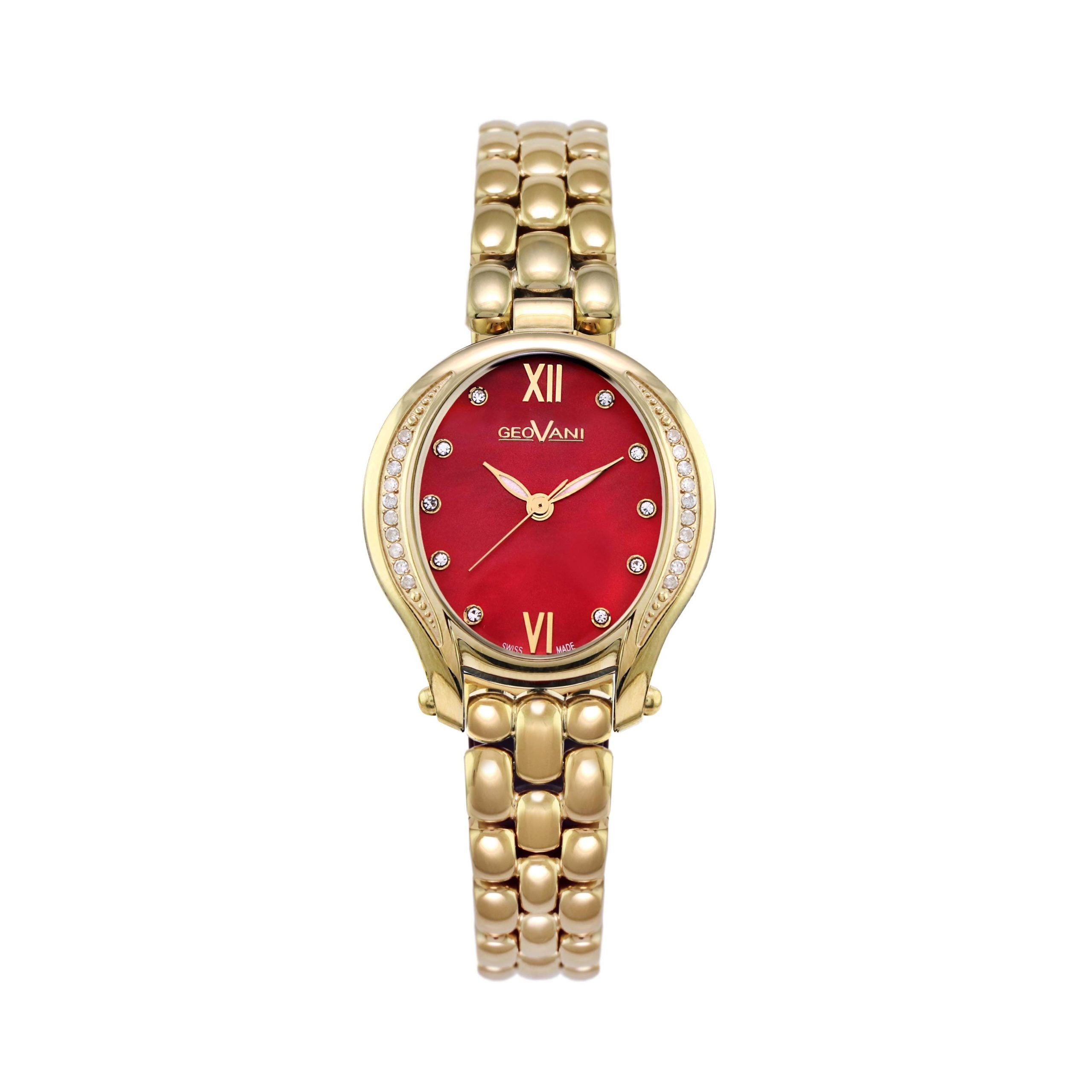 Giovanni Women's Swiss Quartz Watch with Red Dial - GEO-0010