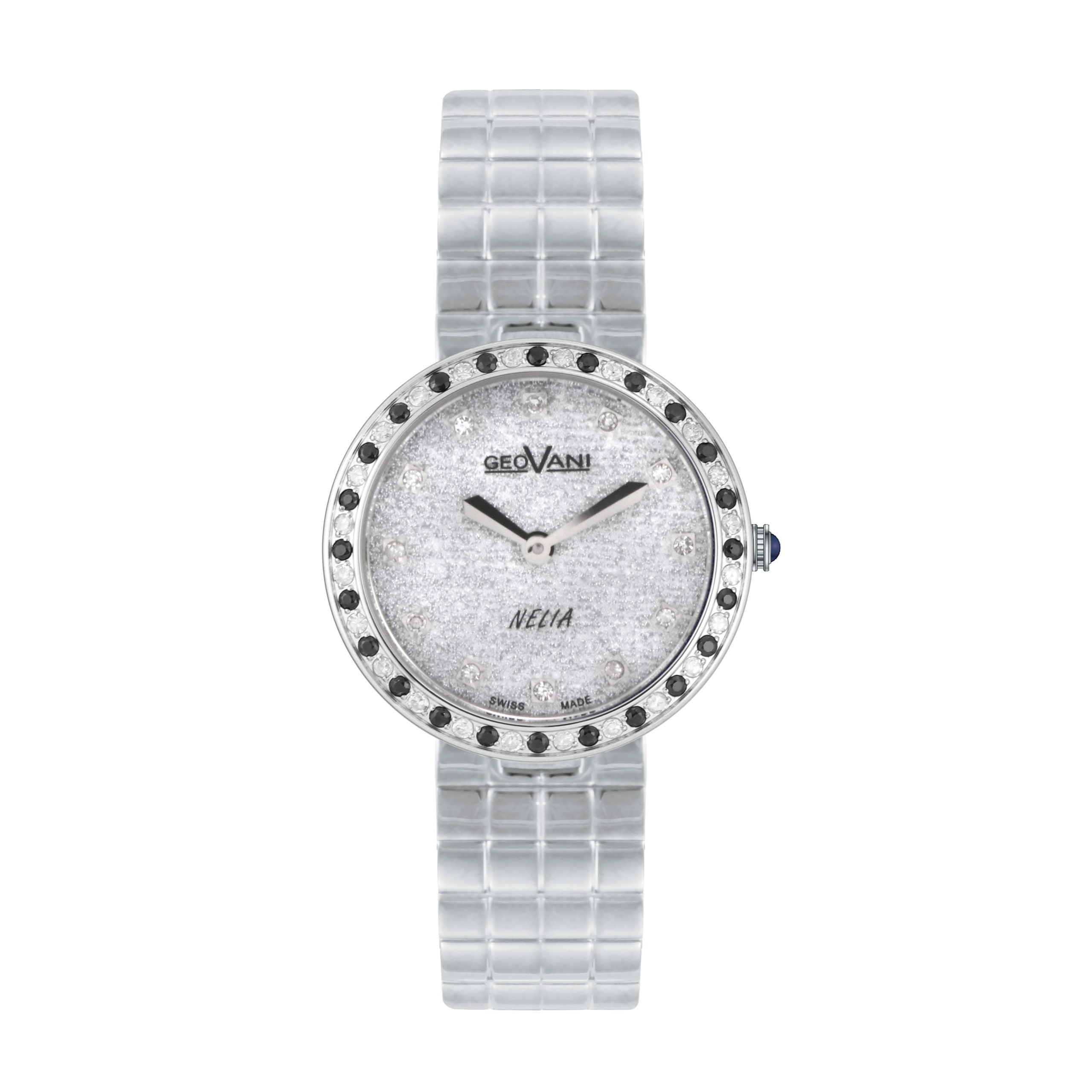 Giovanni Women's Swiss Quartz Watch with Shiny Silver Dial - GEO-0023