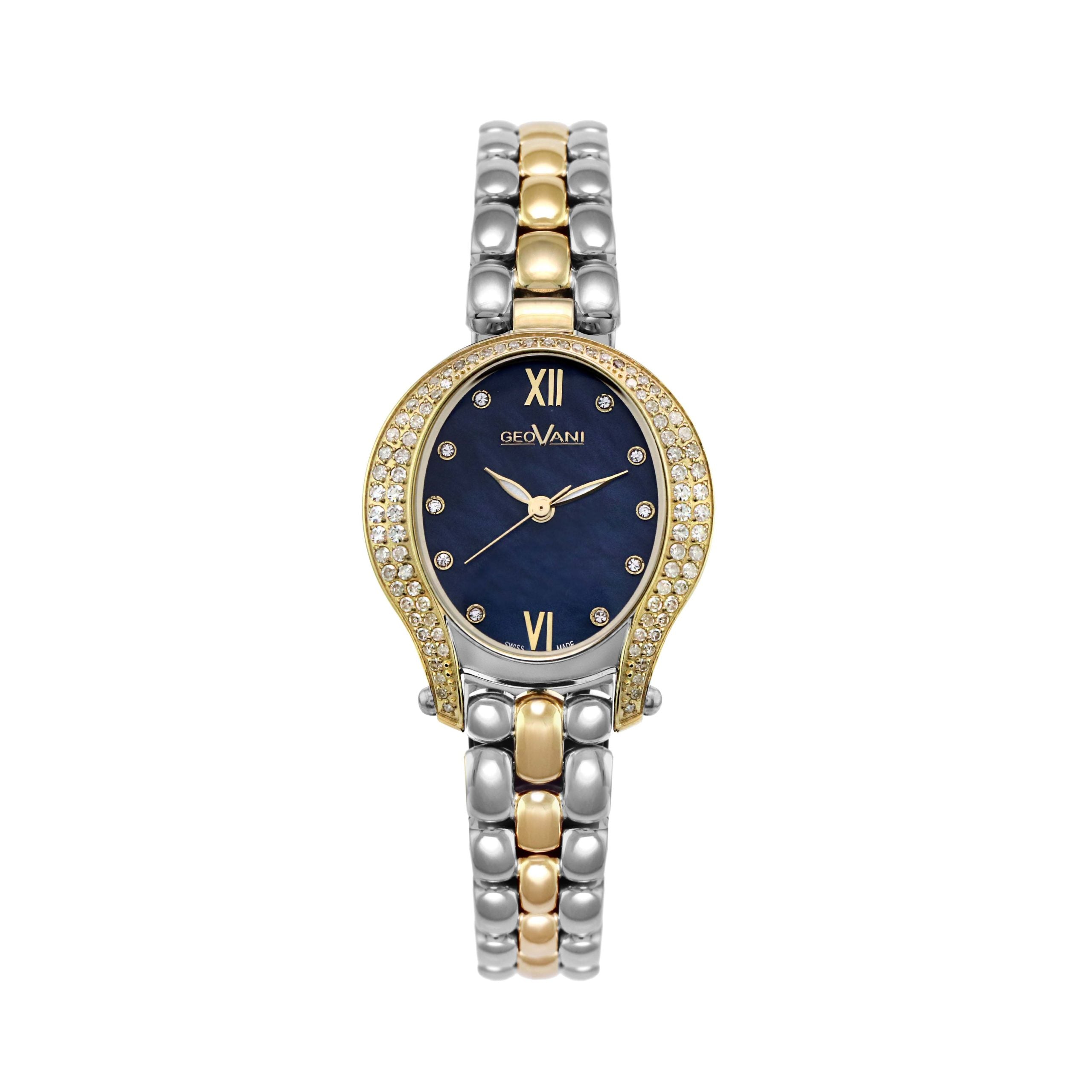 Giovanni Women's Swiss Quartz Watch with Blue Pearl Dial - GEO-0028