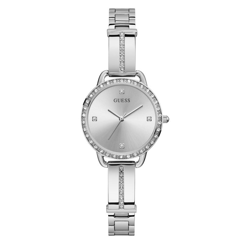 Guess Women's Quartz Watch, Silver Dial - GWC-0101