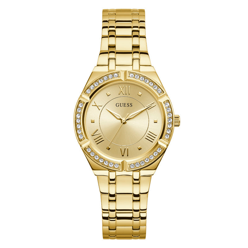 Guess Women's Quartz Watch, Gold Dial - GWC-0104
