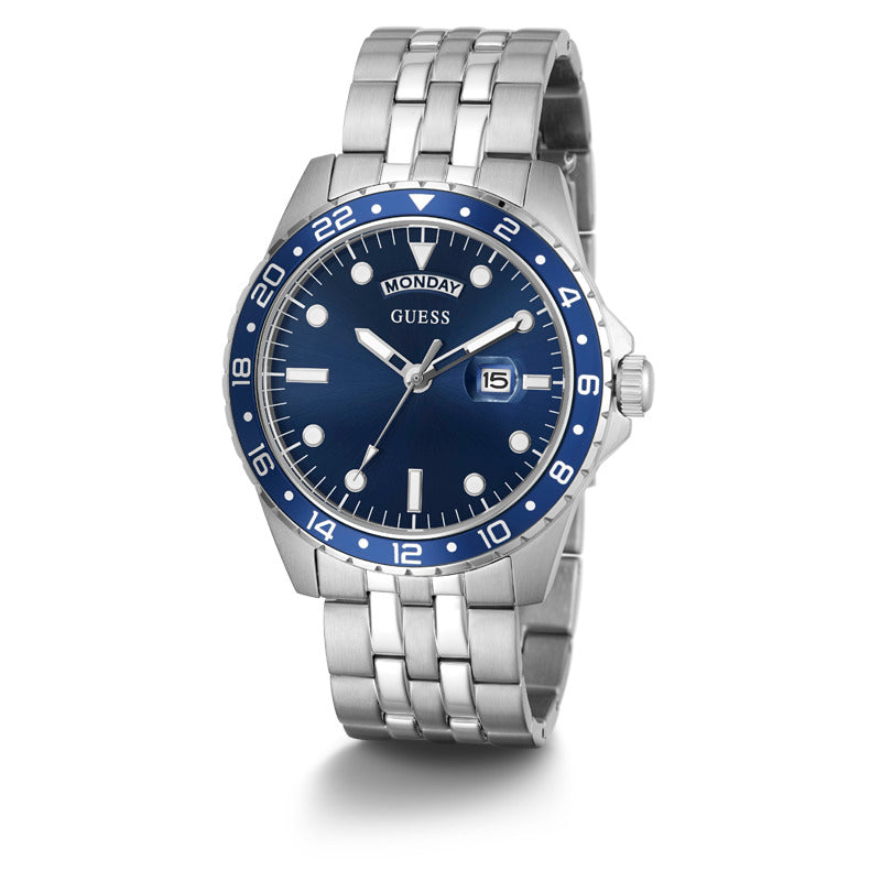 Guess Men's Quartz Blue Dial Watch - GWC-0116