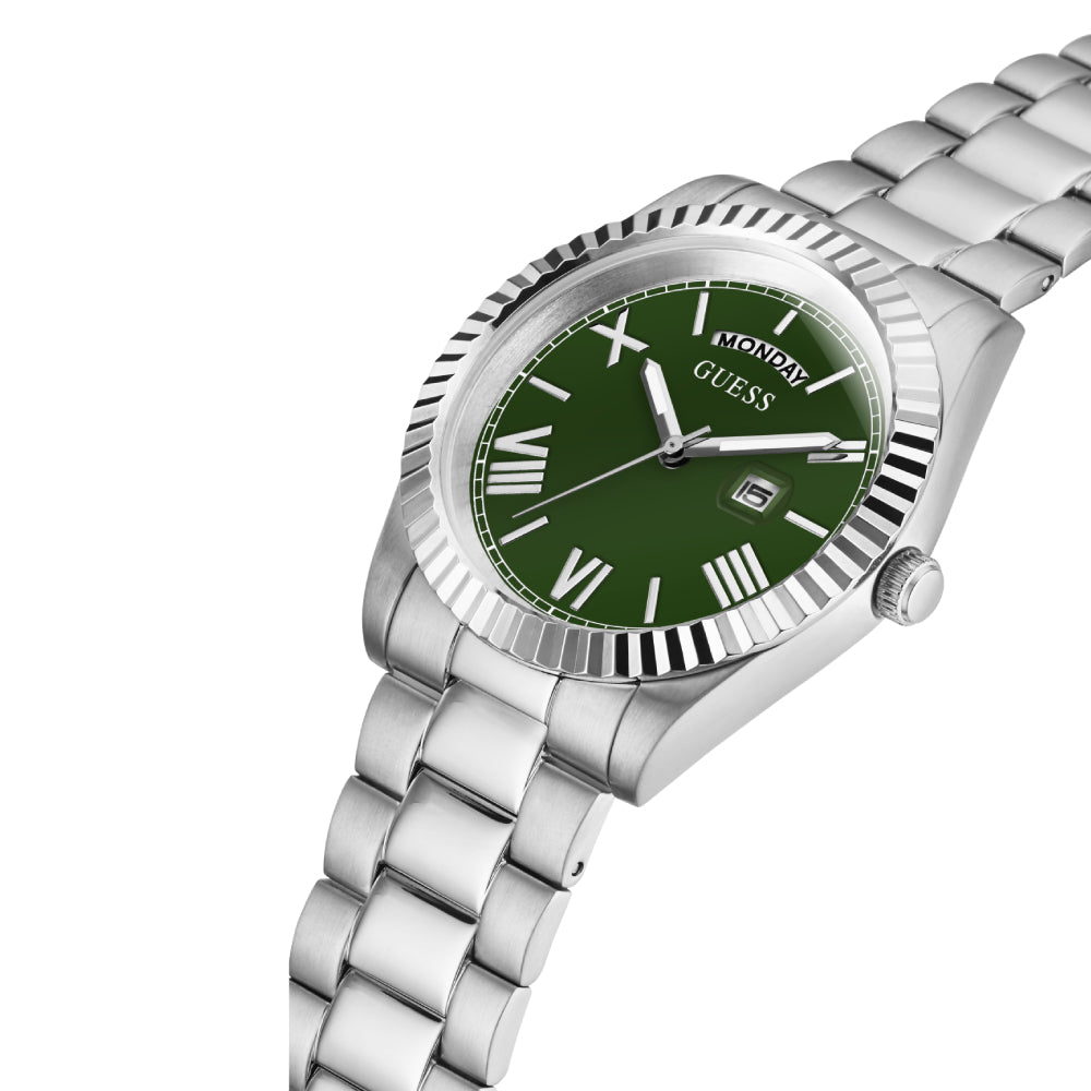 Guess Men's Quartz Watch with Green Dial - GWC-0264