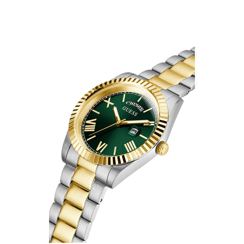 Guess Men's Quartz Green Dial Watch - GWC-0121