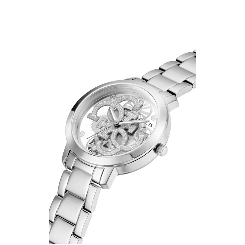 Guess Women's Quartz Watch, Silver Dial - GWC-0124