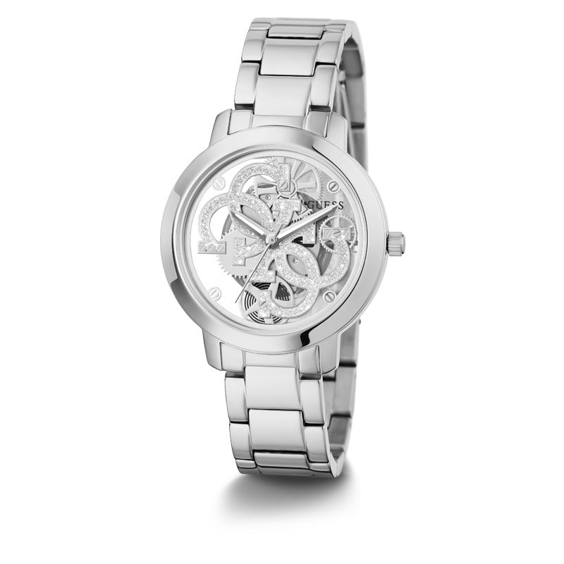 Guess Women's Quartz Watch, Silver Dial - GWC-0124