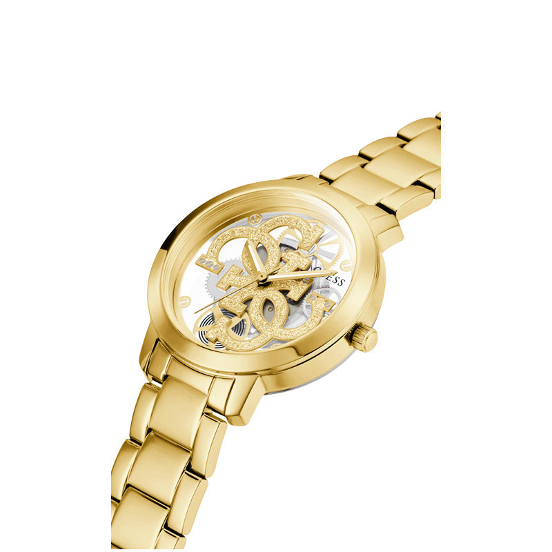 Guess Women's Quartz Watch Gold Dial - GWC-0125