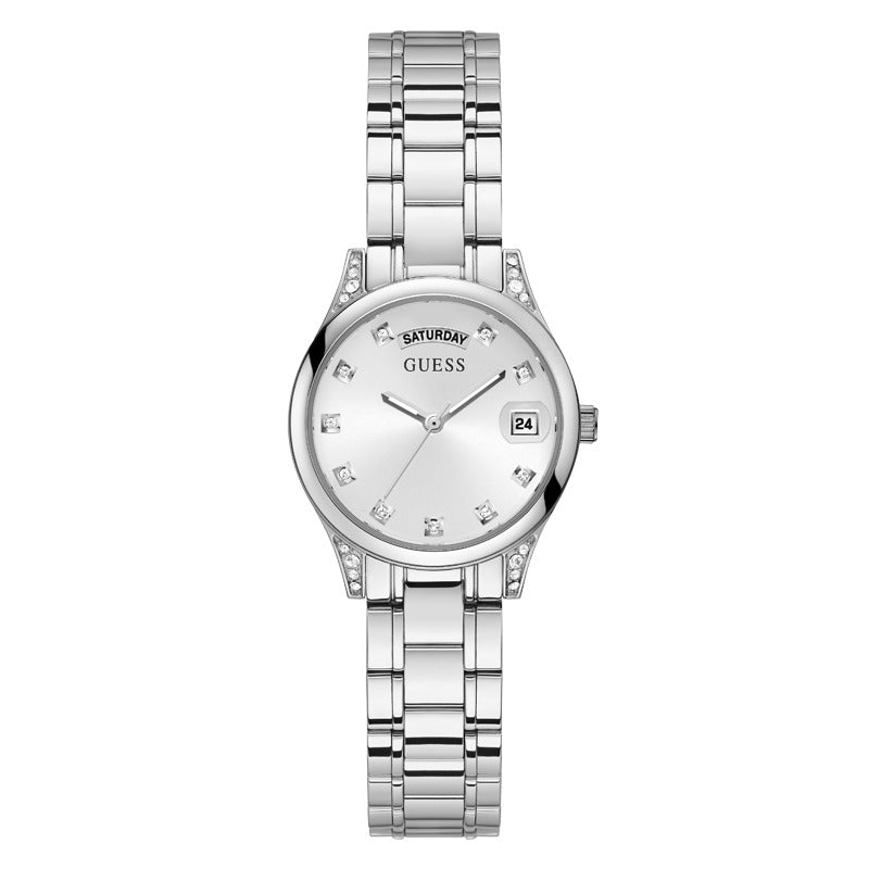 Guess Women's Quartz Watch, Silver Dial - GWC-0135