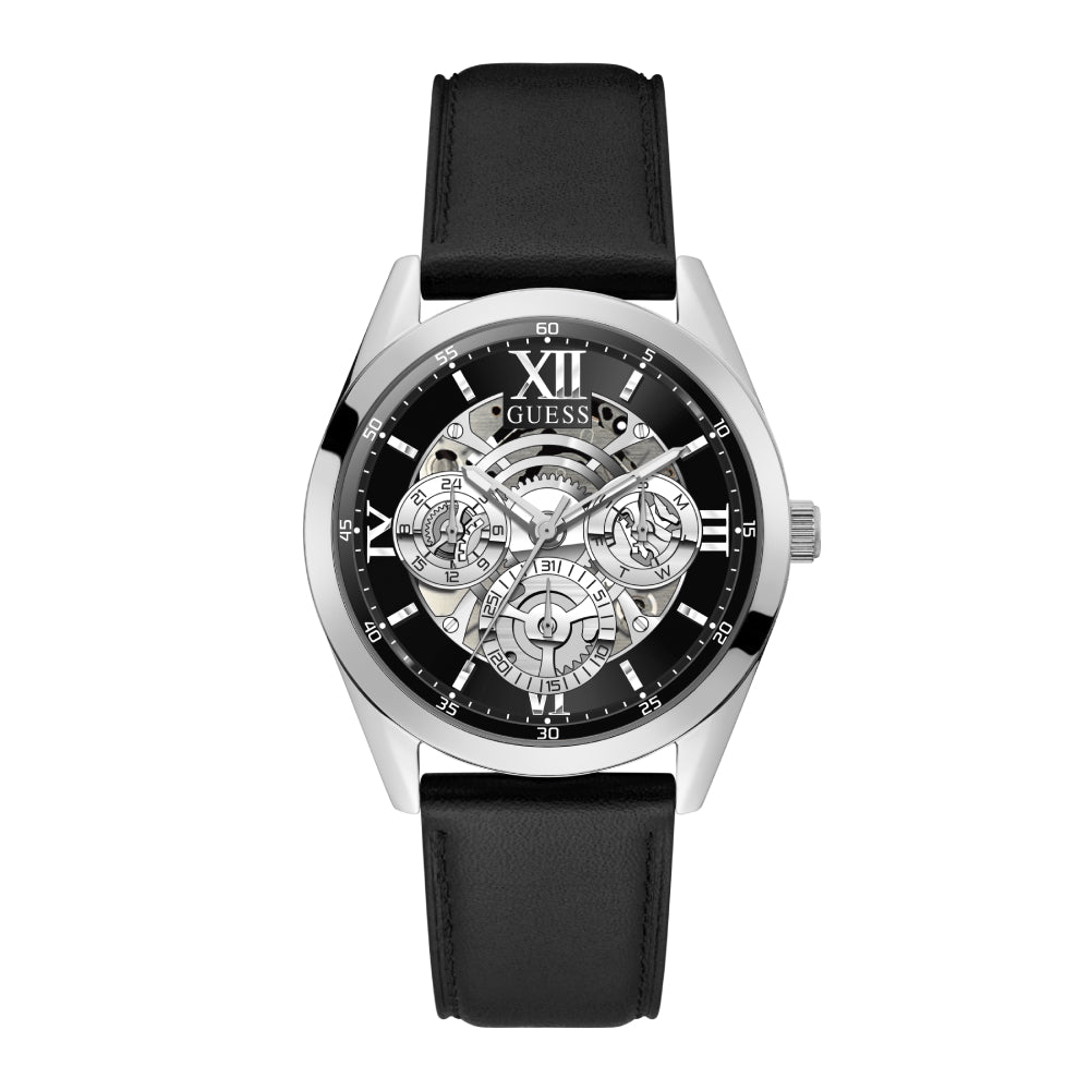 Guess Men's Quartz Watch with Silver Dial - GWC-0207