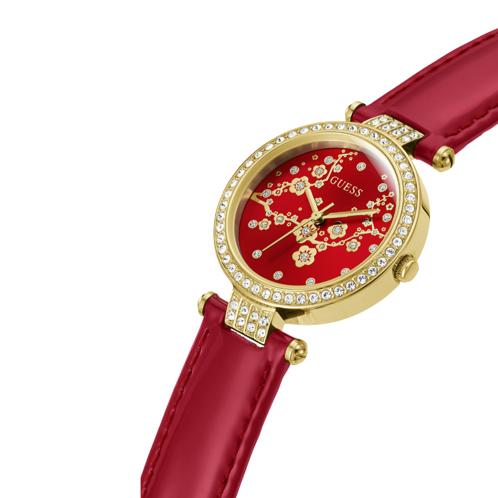 Guess Women's Quartz Watch with Red Dial - GWC-0210