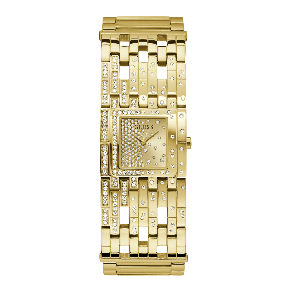 Guess Women's Quartz Watch with Gold Dial - GWC-0212