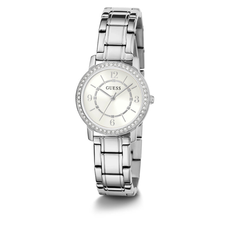 Guess Women's Quartz White Dial Watch - GWC-0145