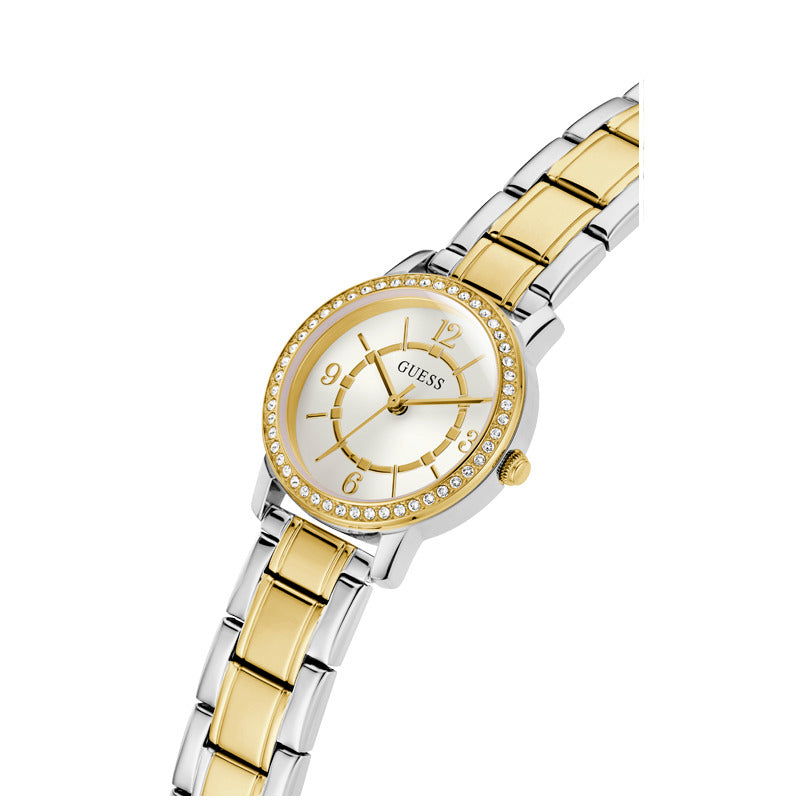 Guess Women's Quartz White Dial Watch - GWC-0147