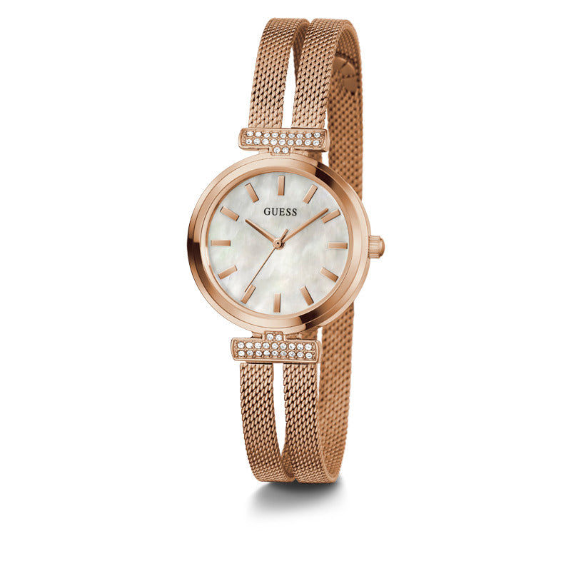 Guess Women's Quartz White Dial Watch - GWC-0153