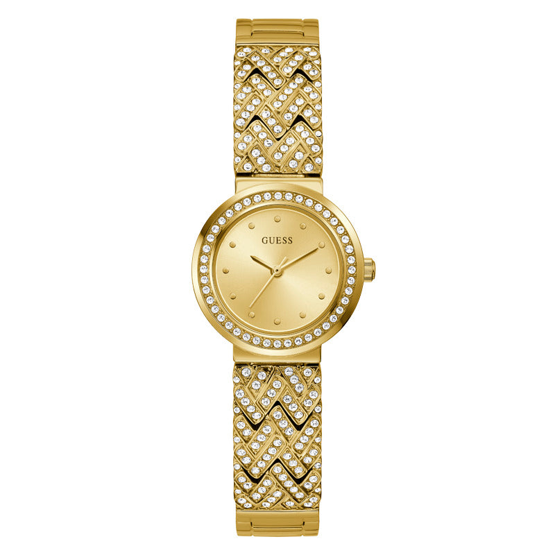 Guess Women's Quartz Watch Gold Dial - GWC-0154
