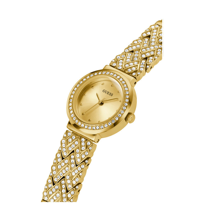 Guess Women's Quartz Watch Gold Dial - GWC-0154
