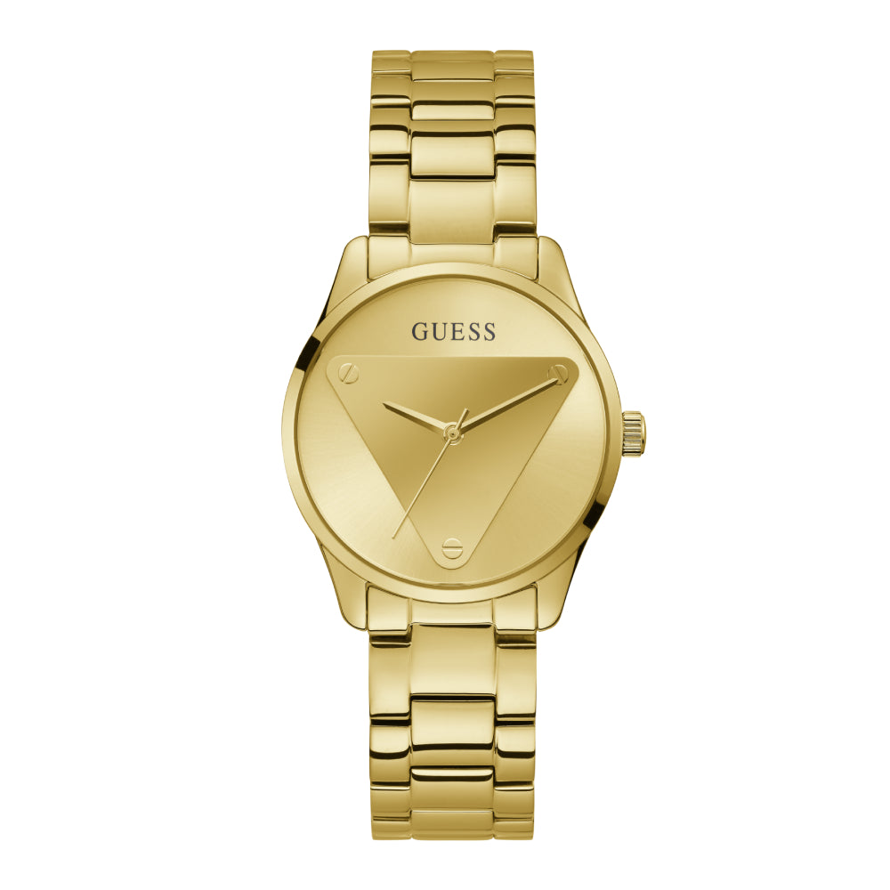 Guess Women's Quartz Watch with Gold Dial - GWC-0216