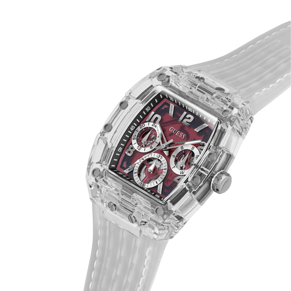 Guess Men's Quartz Watch with Red Dial - GWC-0271