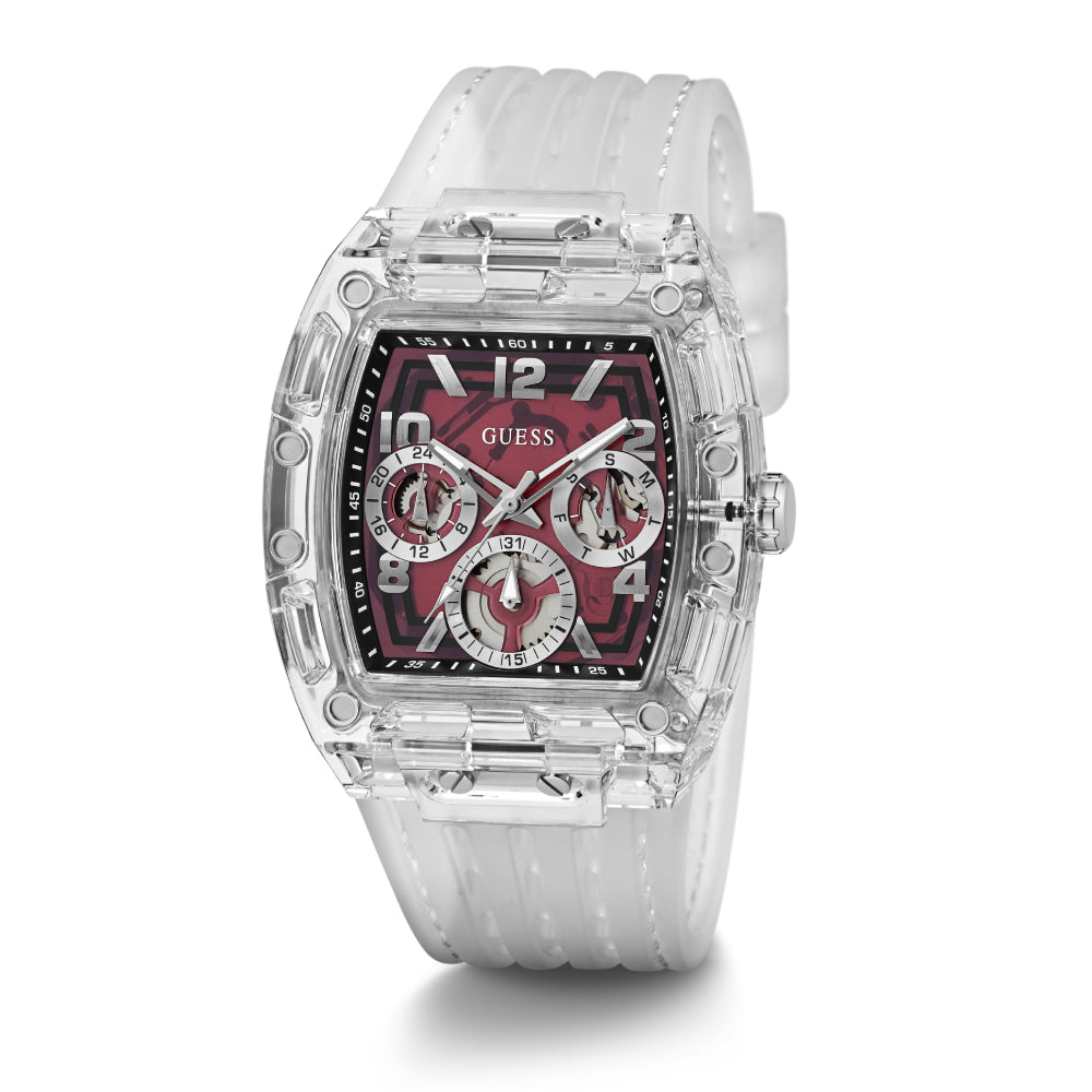 Guess Men's Quartz Watch with Red Dial - GWC-0271