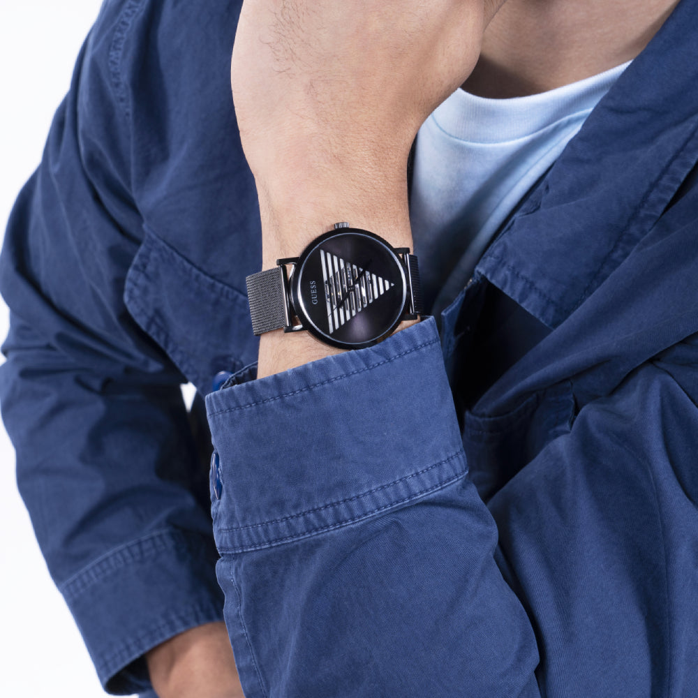 Guess Men's Quartz Watch with Black Dial - GWC-0219