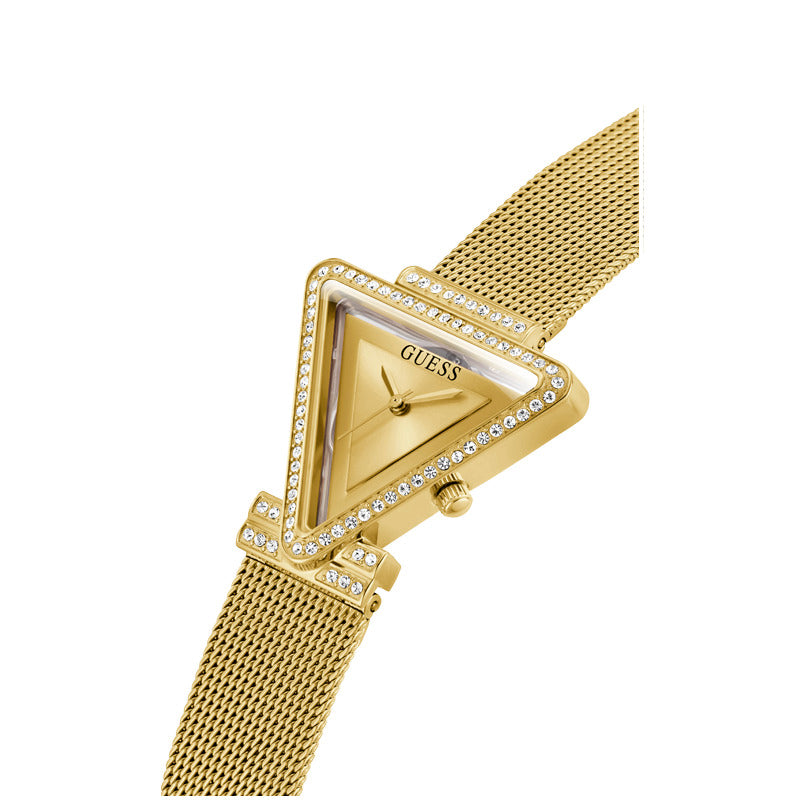 Guess Women's Quartz Watch Gold Dial - GWC-0165