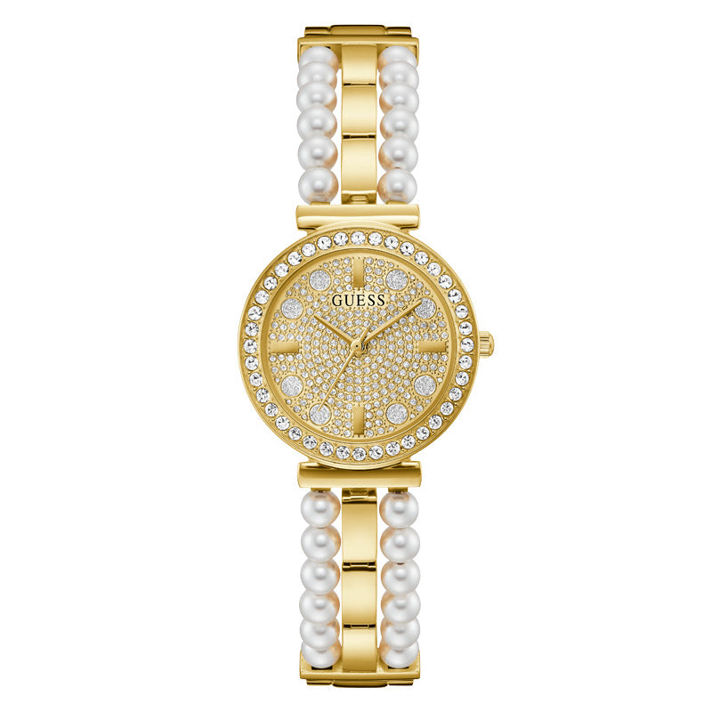 Guess Women's Quartz Watch, Gold Dial - GWC-0167