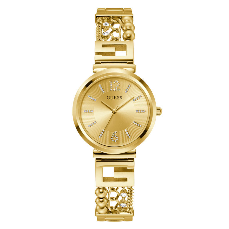 Guess Women's Quartz Watch Gold Dial - GWC-0174