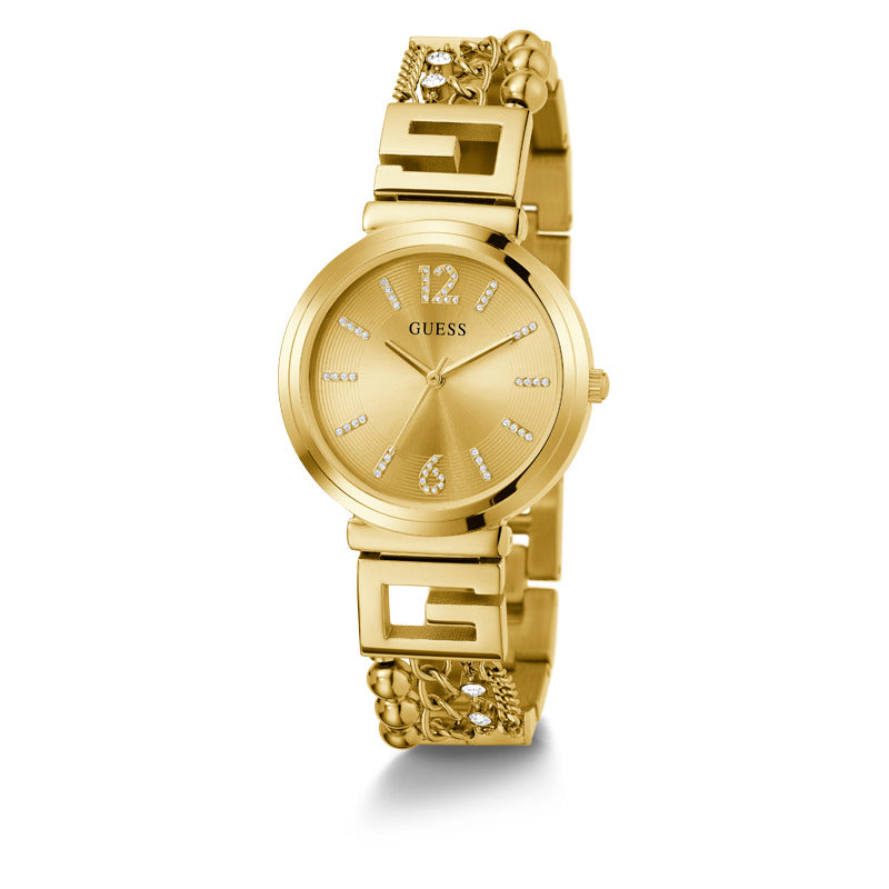 Guess Women's Quartz Watch Gold Dial - GWC-0174